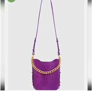 Rebecca Minkoff Purple Crossbody Bag with Gold Chain